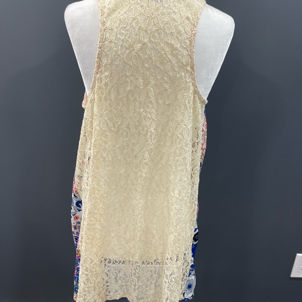 Alya Size Small Floral Vest Lace Southern BV9 - Picture 3 of 3